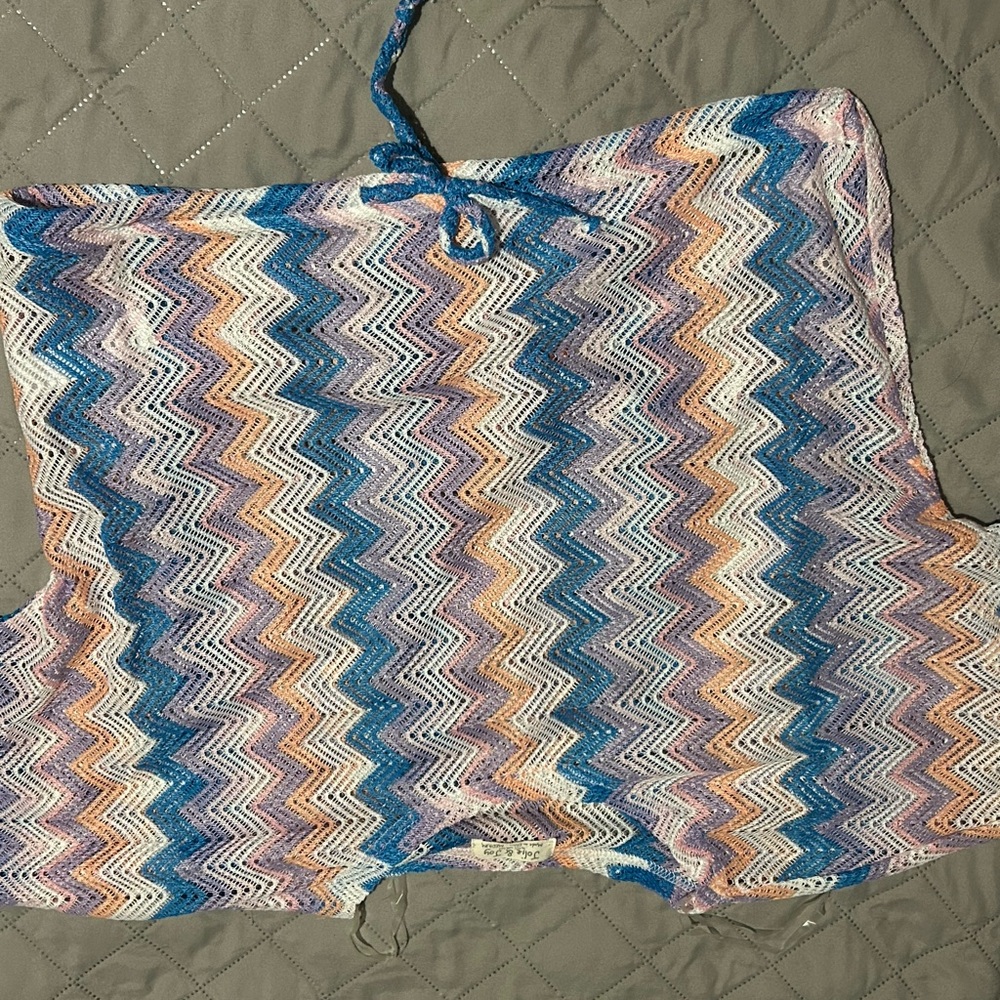 Colorful Zigzag Knit Top